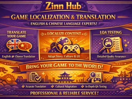 provide english and chinese games localization and translation and lqa