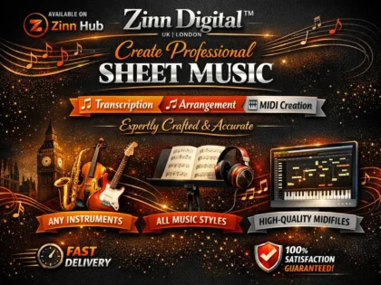 Create professional sheet music transcription