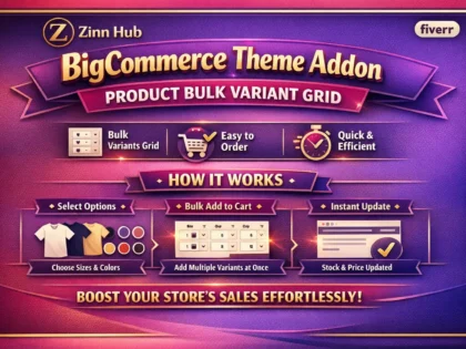 do bigcommerce theme addon product bulk variant grid