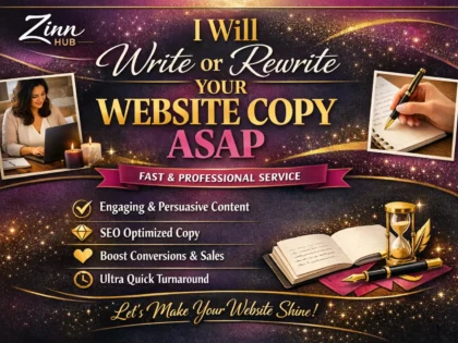write or rewrite your website copy asap