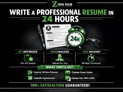 write a professional resume in 24 hours