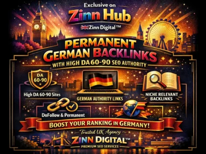 Permanent German backlinks with high DA60-90 German SEO authority