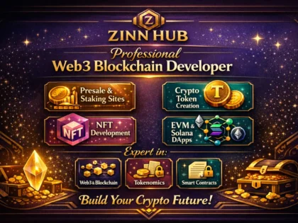 be web3 blockchain developer presale staking website crypto token nft evm solana