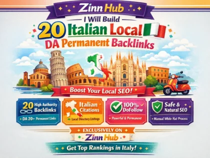 Build 20 Italian Local Da Permenent Backlinks