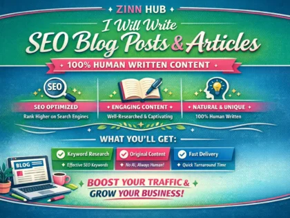 write SEO blog posts and articles with human written content