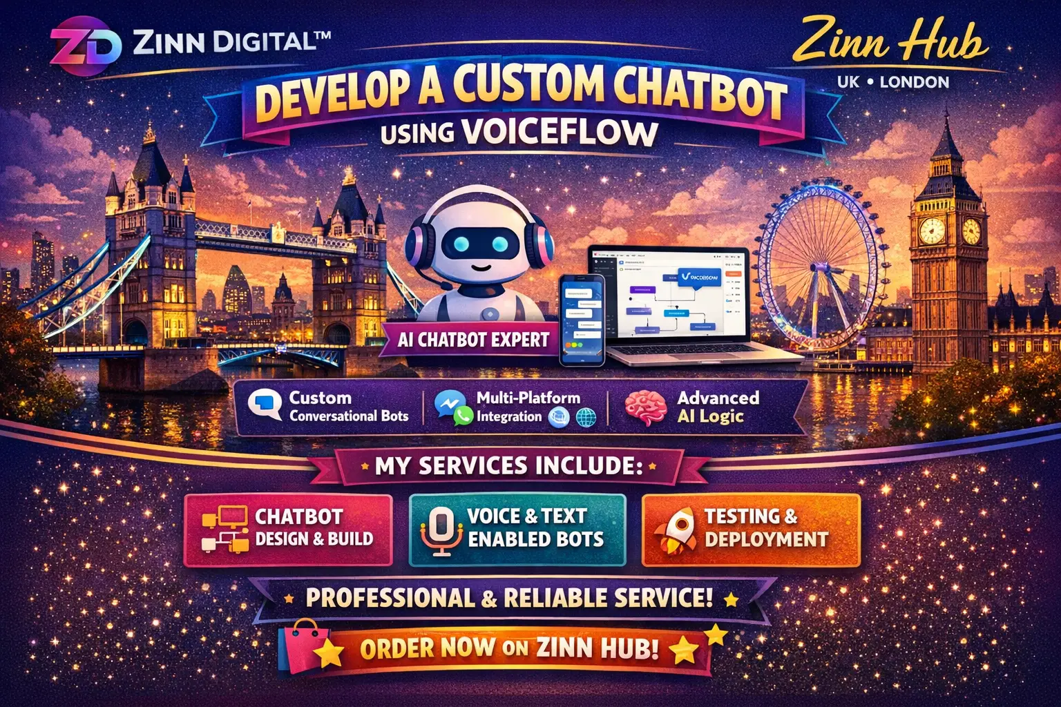 Develop A Custom Chatbot Using Voiceflow And Make 1 Develop A Custom Chatbot Using Voiceflow And Make
