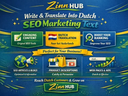 write and translate into dutch seo marketing text