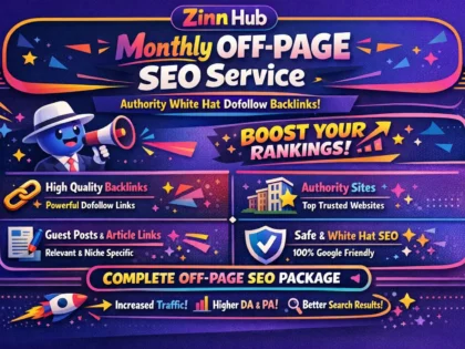 do monthly off page SEO service using authority white hat dofollow backlink