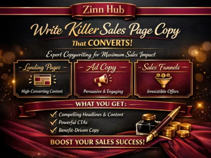 write killer sales page copywriting for landing page