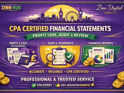 Prepare CPA certified financial statements, profit & loss, audit and review