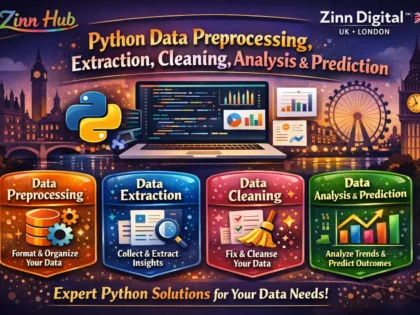 Deliver Python data preprocessing, extraction, cleaning, analysis and prediction