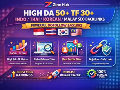 Do High Da 50 Tf 30 Plus Indo Thai Korean Malay Dofolow Seo  Backlinks