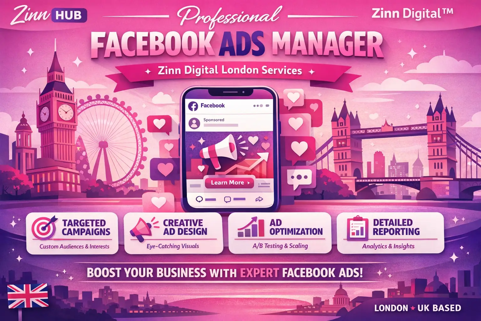 Professional Facebook Ads Manager - Zinn Digital ™ London Services 1 Professional Facebook Ads Manager - Zinn Digital ™ London Services