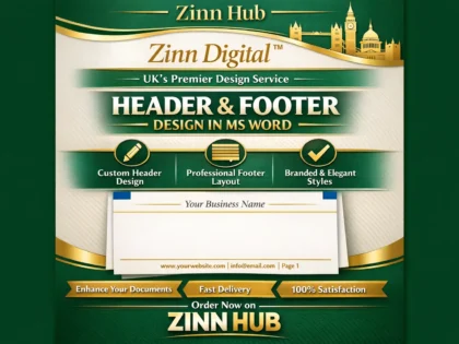 design and format header and footer in microsoft ms word document
