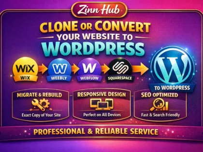 Clone Or Convert Any Wix, Weebly, Webflow, Squarespace To Wordpress Website 2 Clone Or Convert Any Wix