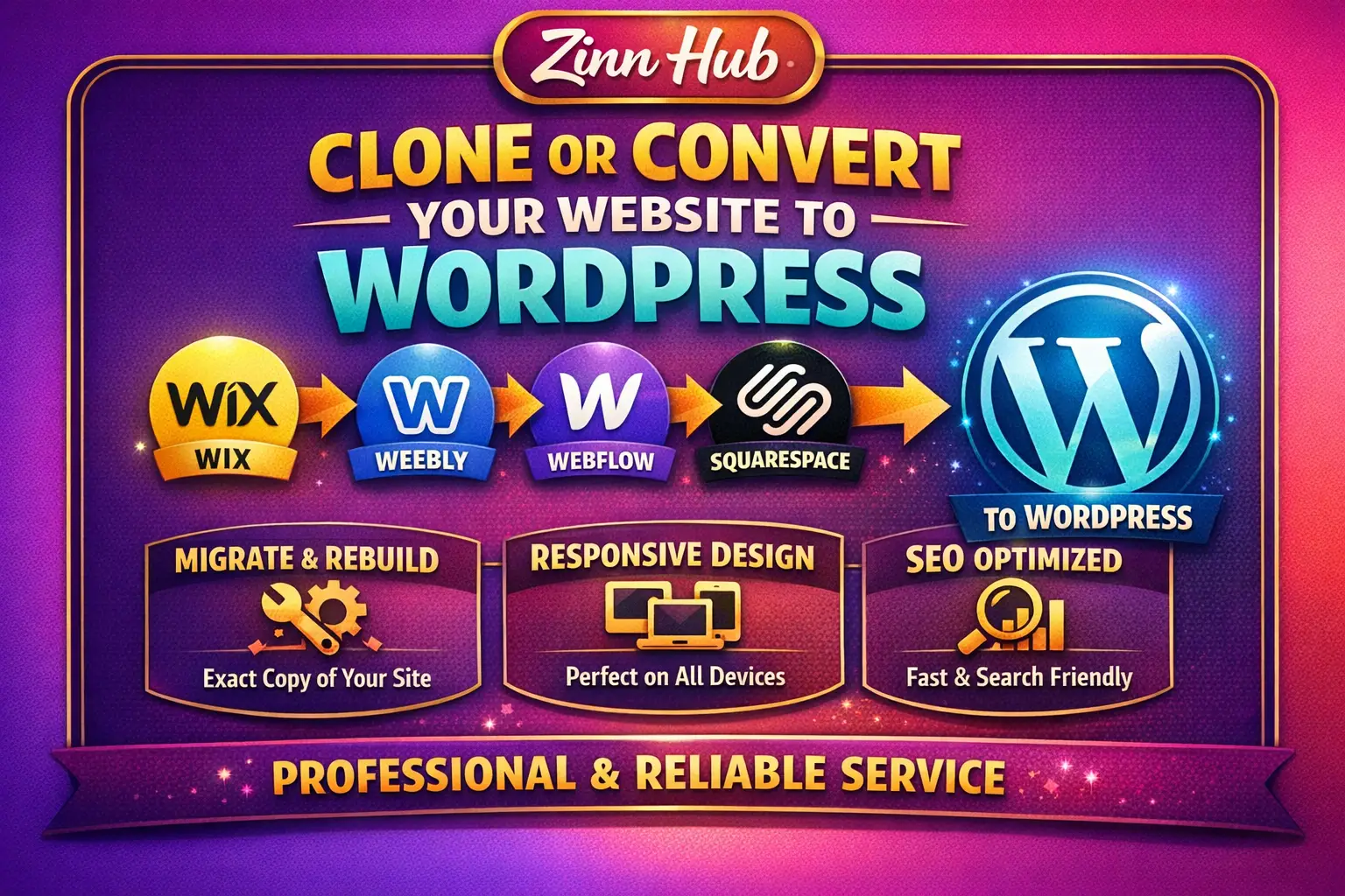 Clone Or Convert Any Wix, Weebly, Webflow, Squarespace To Wordpress Website 1 Clone Or Convert Any Wix