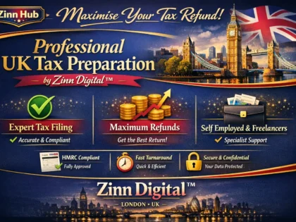 Professional UK tax preparation services for maximum refunds by Zinn Digital ™