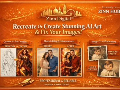 recreate or create custom ai art or edit and fix your image