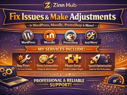 fix issues and make adjustments in wordpress