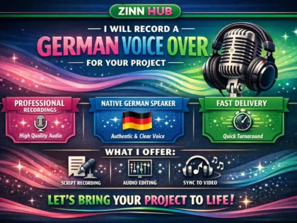 record a german voice over for your project