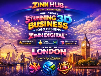 Create modern professional 3D business logo designs with Zinn Digital ™