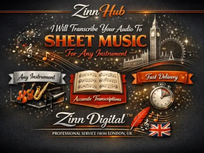 I'll transcribe your audio file to sheet music for any instrument