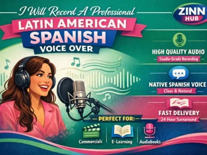 record a professional latin american spanish voice over