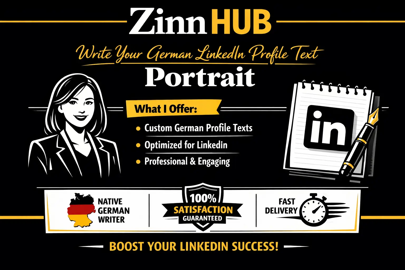 Write Your German Linkedin Profile Text Portrait 1 Write Your German Linkedin Profile Text Portrait