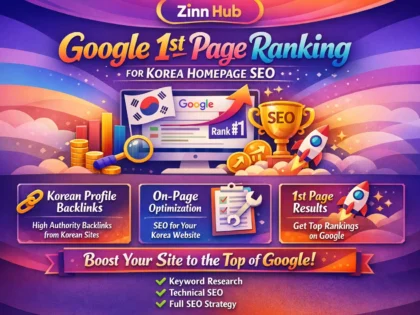 do google 1st page ranking with korea homepage SEO  korean profile backlinks