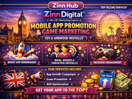 Mobile app promotion and iOS Android game marketing installs by Zinn Digital ™