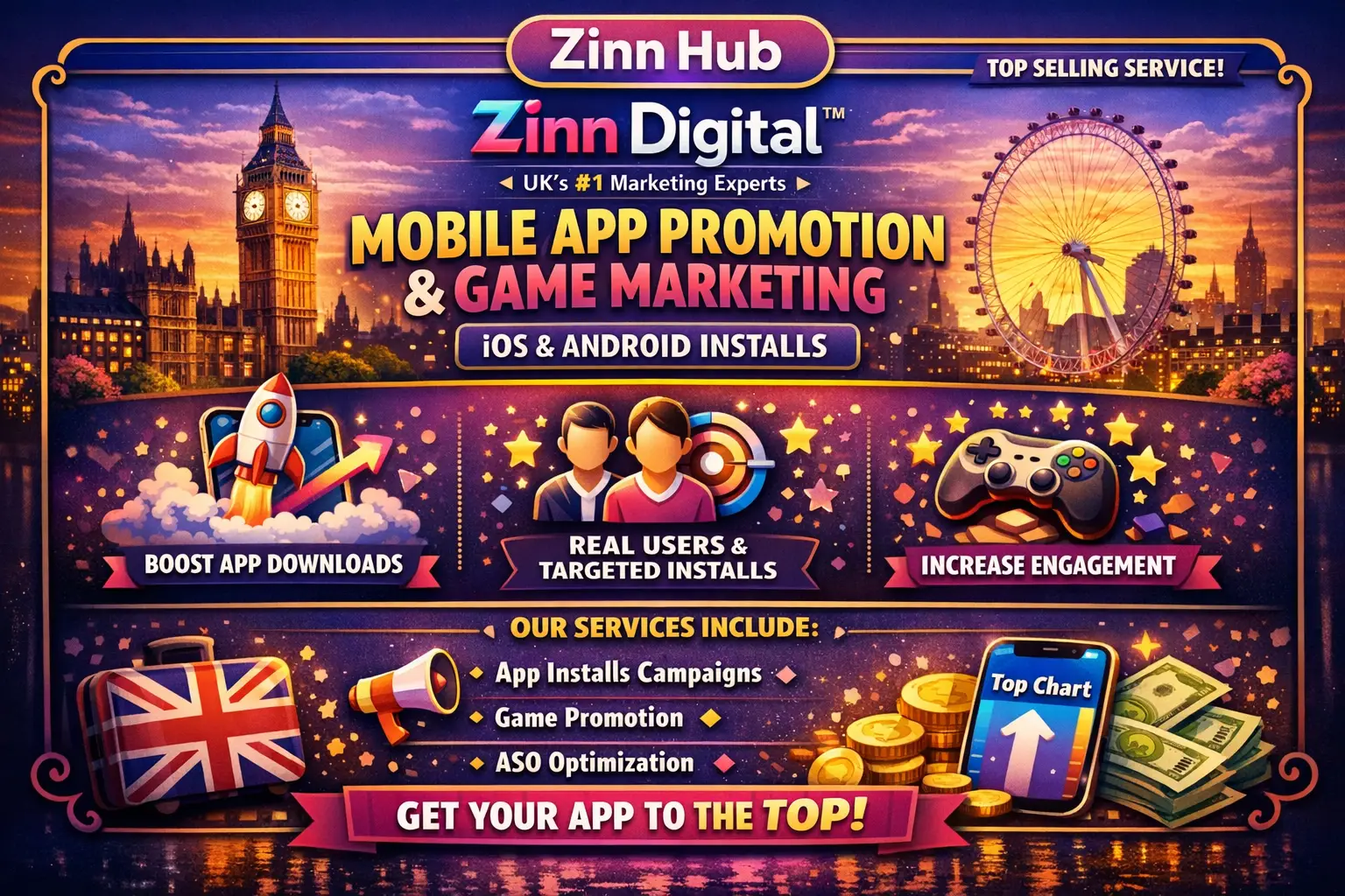 Mobile App Promotion And Ios Android Game Marketing Installs By Zinn Digital ™ 1 Mobile App Promotion And Ios Android Game Marketing Installs By Zinn Digital ™