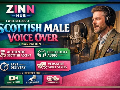 record a scottish male voice over narration