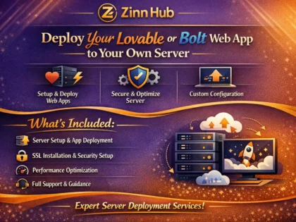 deploy your lovable or bolt web app to your own server