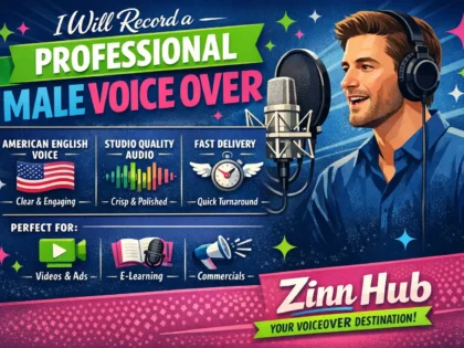 Record A Professional English American Male Voice Over