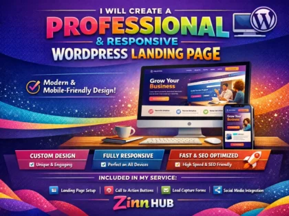 create a professional and responsive wordpress landing page
