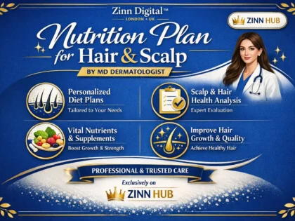 nutrition plan for hair and scalp by MD dermatologist