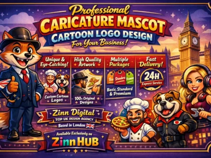 Professional caricature mascot cartoon logo design for your business