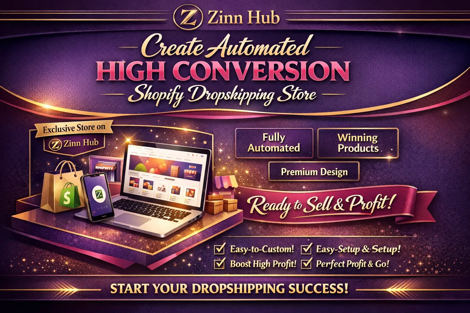 Create Automated High Conversion Shopify Dropshipping Store 1 Create Automated High Conversion Shopify Dropshipping Store