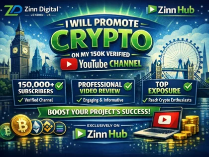 I will promote your crypto on my 150K verified YouTube channel