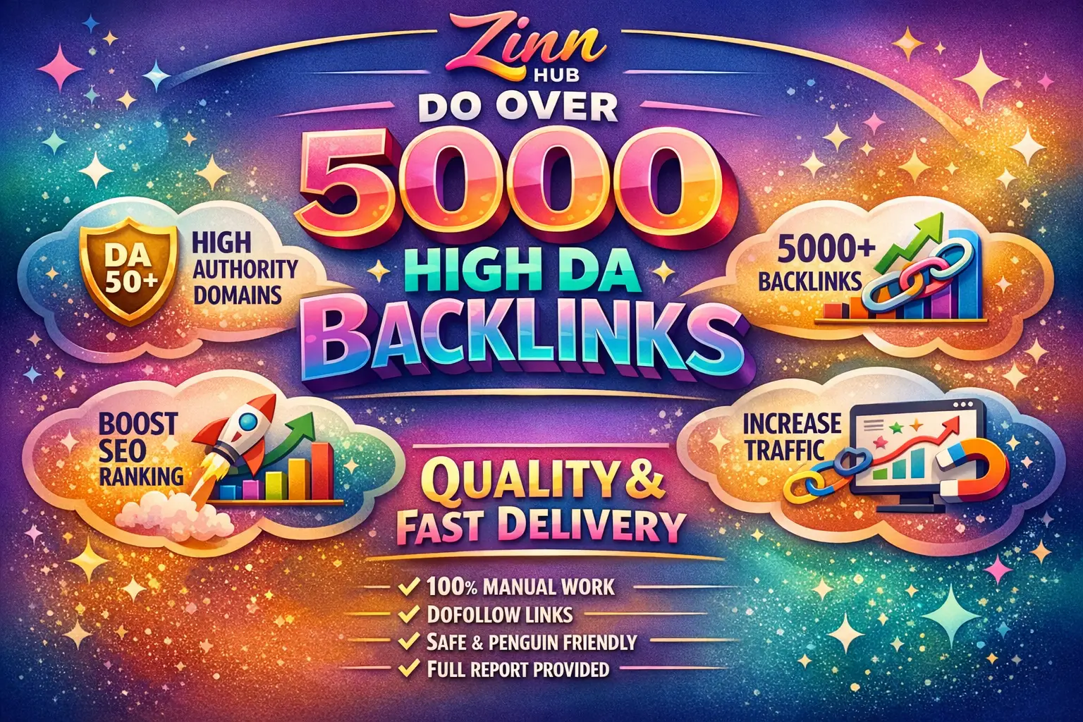 Peste 5000 de backlink-uri High Da 1 Peste 5000 de backlink-uri DA înalte