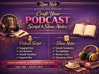 craft your podcast script and podcast show notes