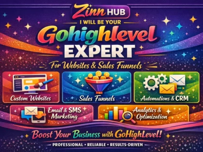 be your gohighlevel expert for go high level website and sales funnel