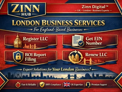 Register LLC or EIN Number or BOI Report or Renew LLC for London
