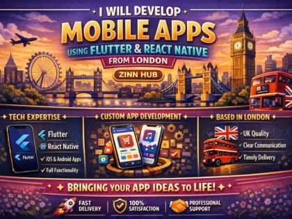 I Will Develop Mobile Apps Using Flutter And React Native From London