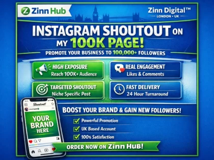 I'll provide an Instagram shoutout on my 100k personal page