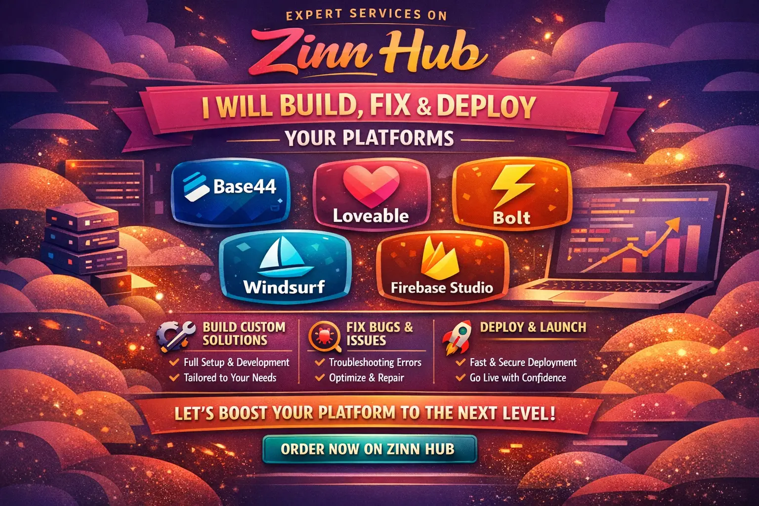 Build, Fix, Deploy Base44, Loveable, Bolt, Windsurf, Firebase Studio 1 Build
