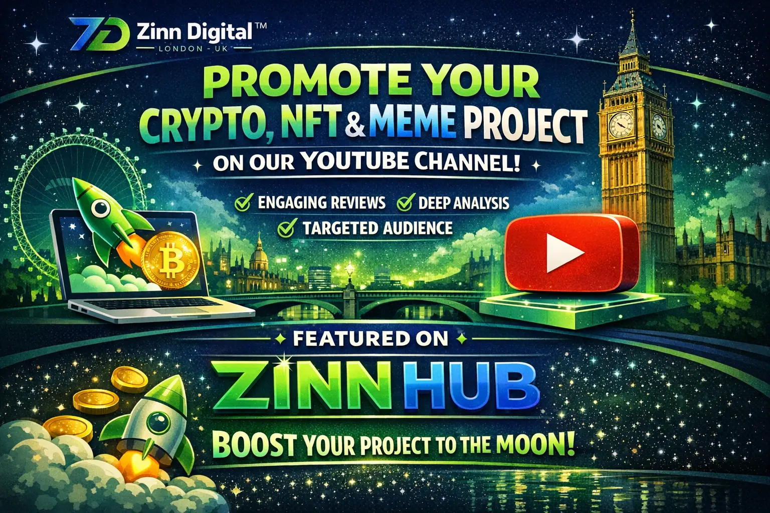 Promote Your Crypto, Nft, Meme Project On Our Youtube Channel 1 Promote Your Crypto