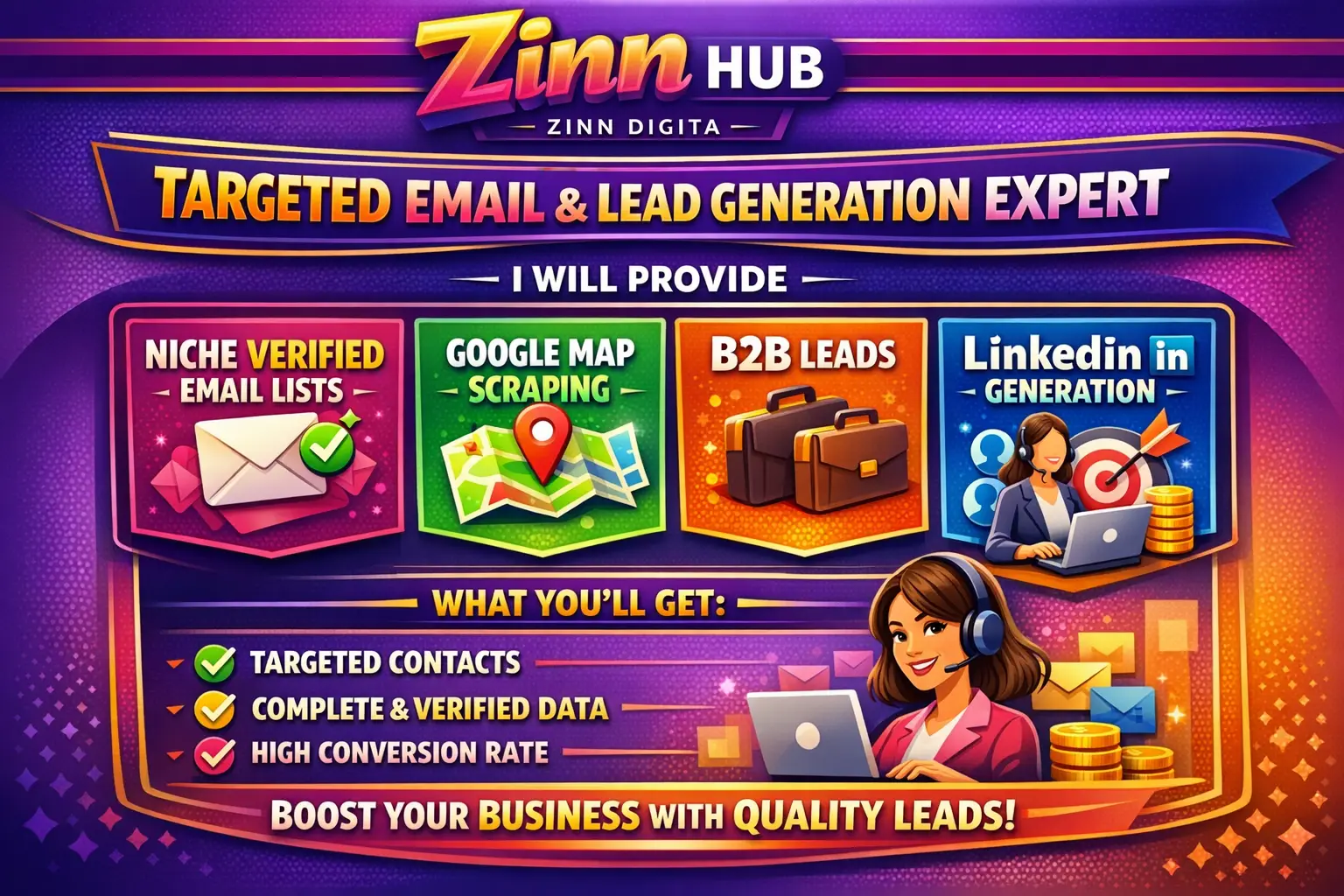 Do Niche Targeted Verified Email List, B2B, Google Map Scraping, Linkedin Lead 1 Do Niche Targeted Verified Email List