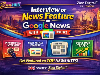 Conduct professional interview or news feature on Google News with traffic
