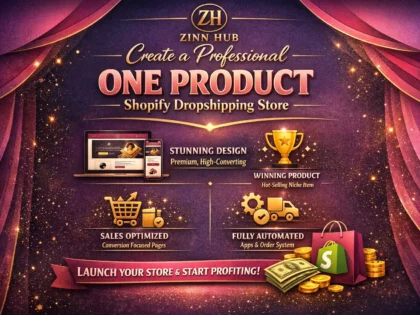 create a professional one product shopify dropshipping store